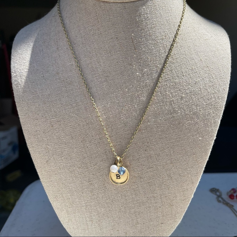 “B” necklace